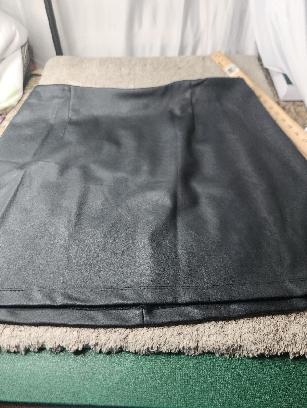 Women's Black Faux Leather Mini Skirt - Ava & Viv - 20